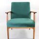 Fauteuil en velours vert vintage, 1970