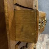 Fully curved Louis XV style secretary in precious wood marquetry circa 1850