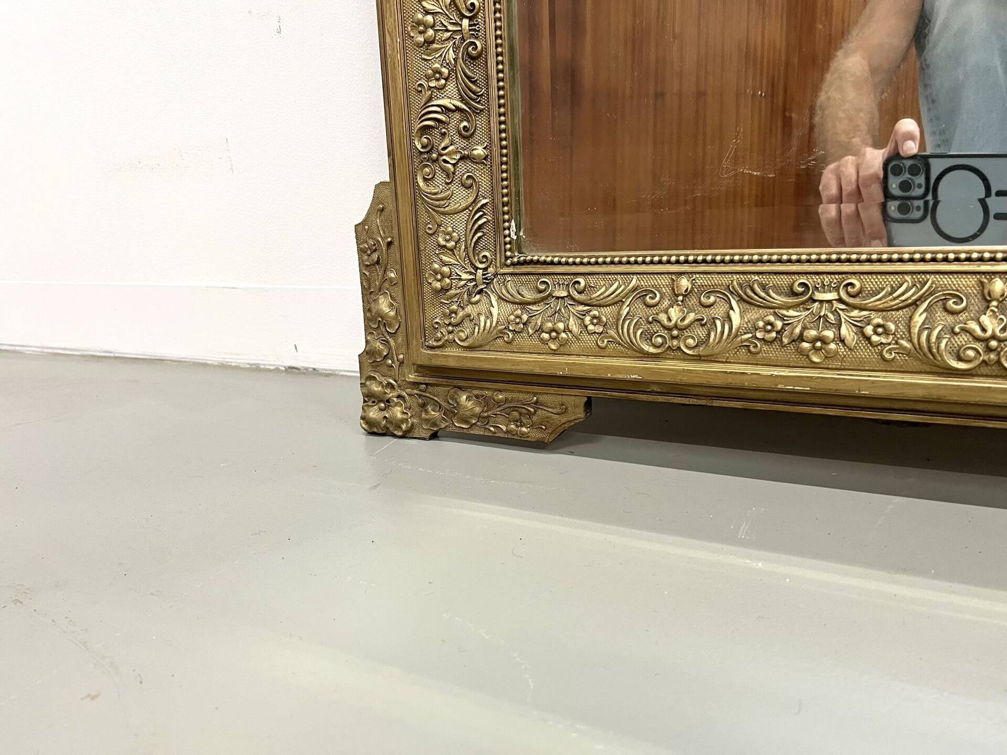 Napoleon III "rocaille" mercury mirror