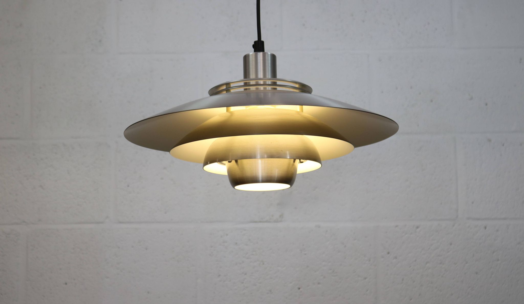 Silver Danish Jeka Metaltryk pendant Lamp - Model Dania 3020