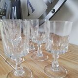 Vintage arc crystal aperitif glasses