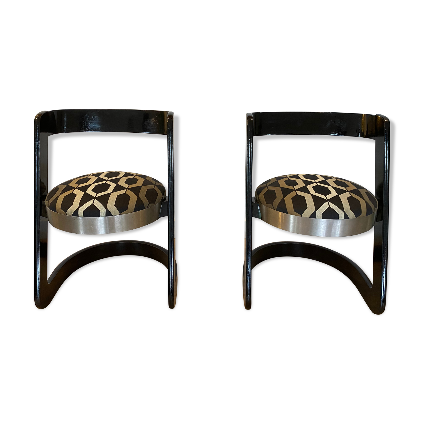 Pair of chairs by Willy Rizzo for Mario Sabot. Italy 1960