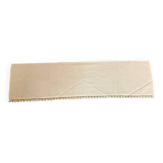 Ancien napperon long rectangulaire dentelle ~80cm  1 petite tâche