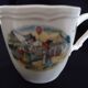 Six sarreguemines cups and saucers, obernai model