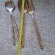 Vintage bamboo gilded brass cutlery