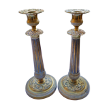 Old brass candle holders