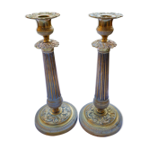 Old brass candle holders