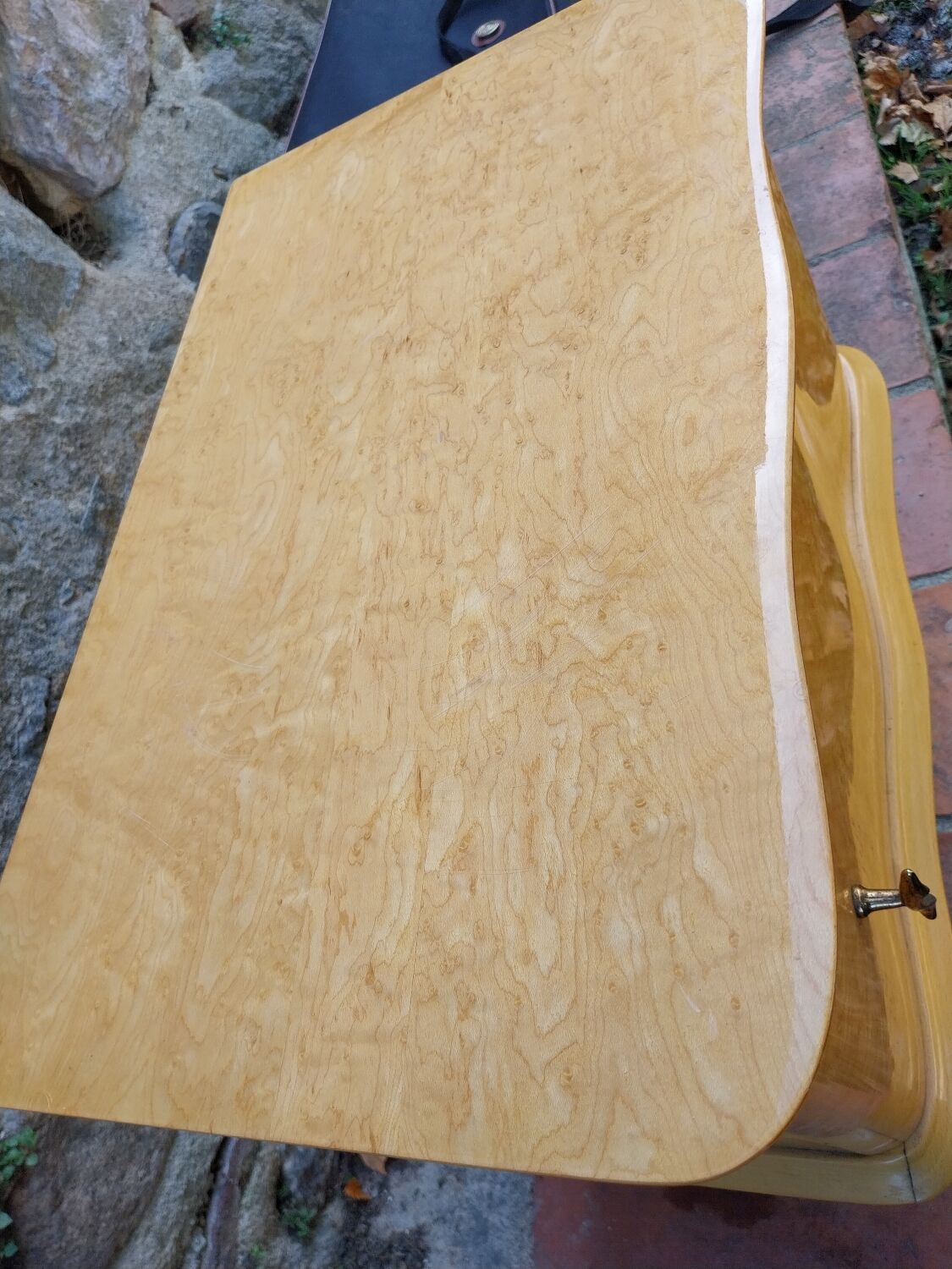 Wooden bedside table