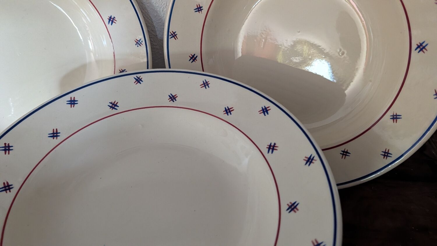 K&G Lunéville Pierre deep plates from the 1930s