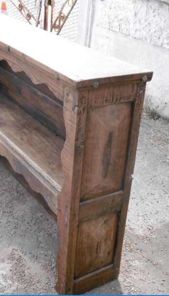 Top of solid wood rustic hutch