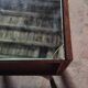 Vintage bedside table with a mirrored top, Art Deco style.
