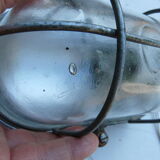 Wall lamp porthole lamp bakelite and glass with grid