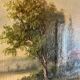 Tableau, huile sur toile encadrée "Paysage lacustre animé" signé Michel, XIXème s.