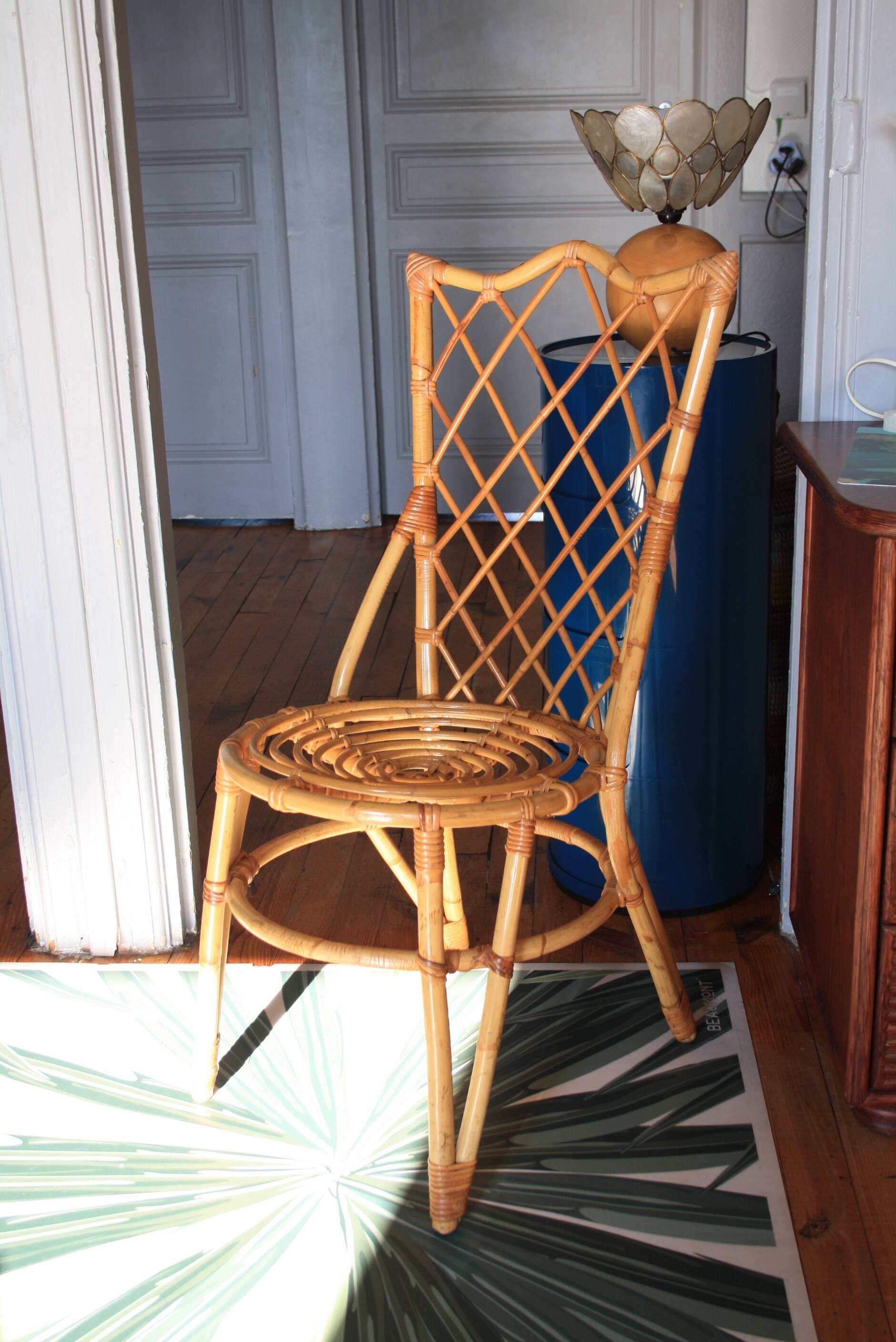 Louis Sognot rattan chair