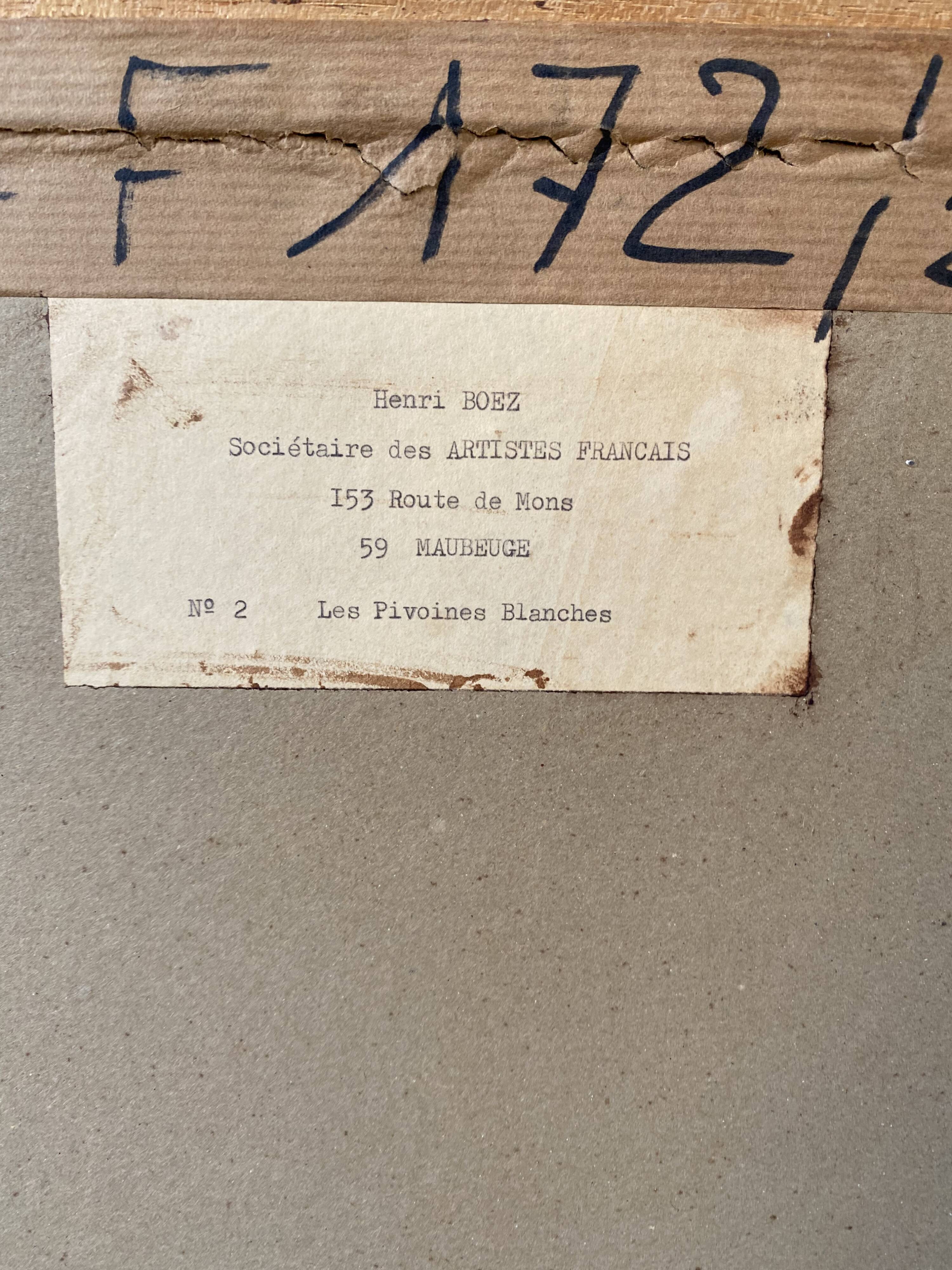 Painting of flowers by Henri Boez