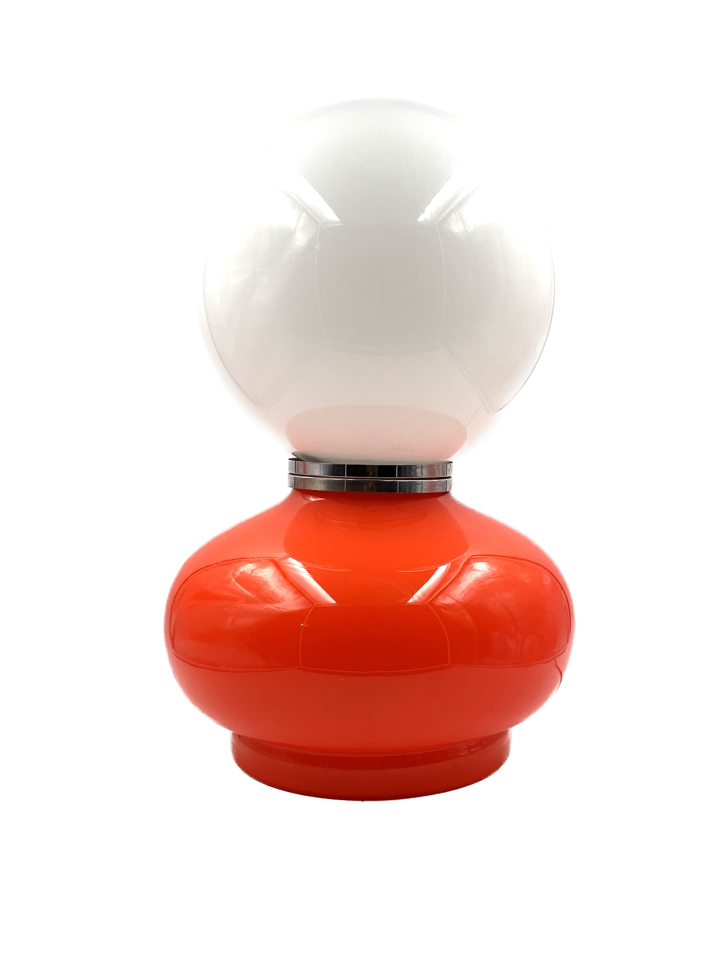 Space age red murano glass table lamp, 1970s
