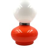 Space age red murano glass table lamp, 1970s