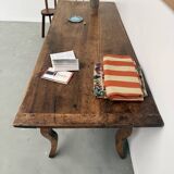 19th century walnut drapery table 2m1