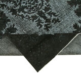 Hand-knotted antique turkish 1970s 167 cm x 300 cm black rug