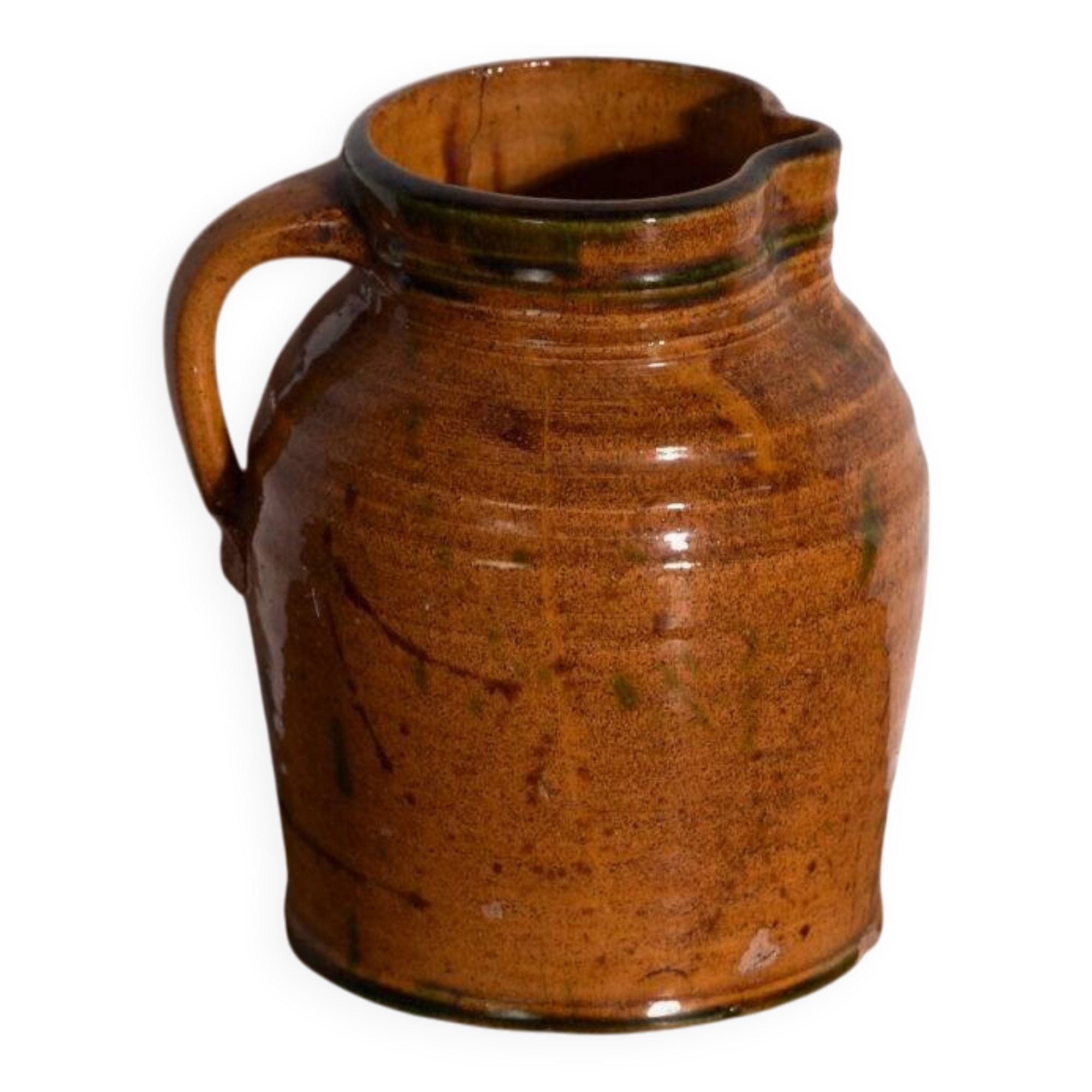 Old glazed ceramic jug – Central Europe, around 1930