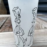 Verre vintage signé Cabu