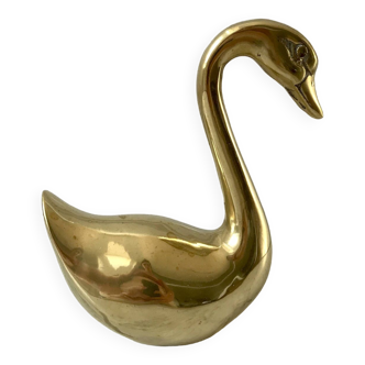 animal en laiton cygne années 1950