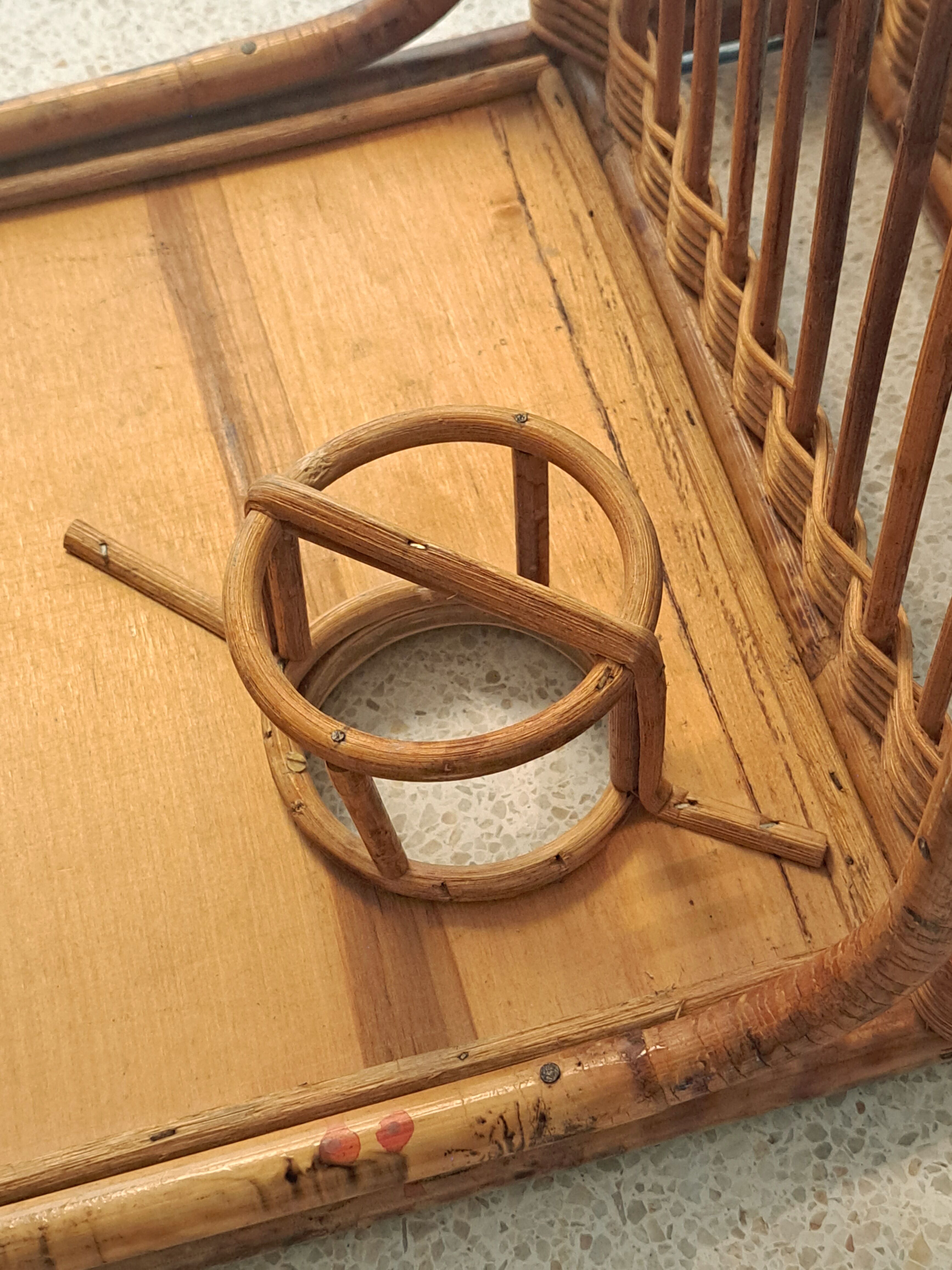 Rattan breakfast tray