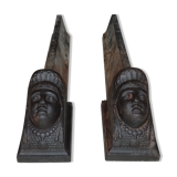 Old andirons cast iron