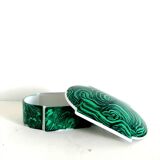 Malachite style porcelain box