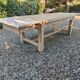 Solid oak farmhouse table with extension