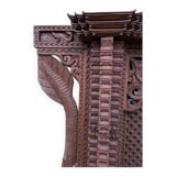 Vintage Wooden Newari Window From Nepal