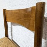 Pair of wooden and rope chairs