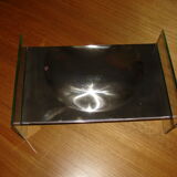 Glass and steel vase, circa 1970