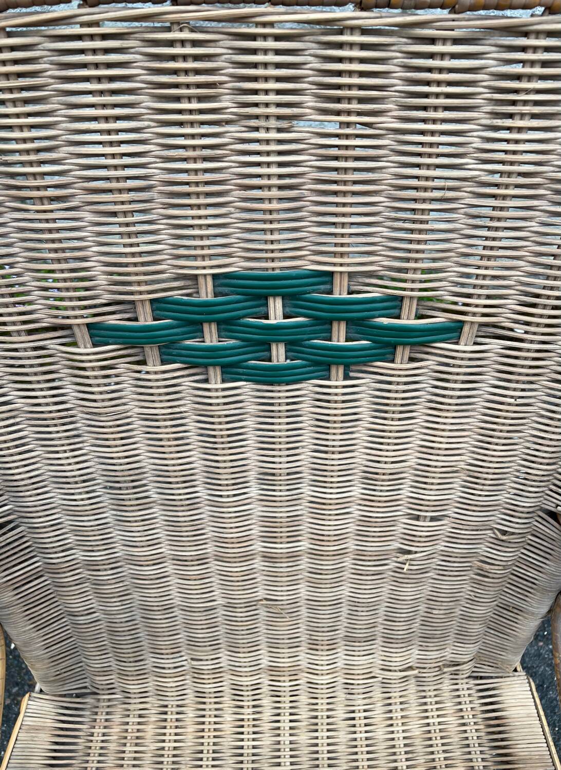 Fauteuil en rotin osier, 1950