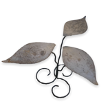 Brushed Metal Garden Table Leaf Patterns