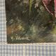 Huile sur bois pensées sauvages 29x17