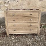 Art Deco chest of drawers in solid oak