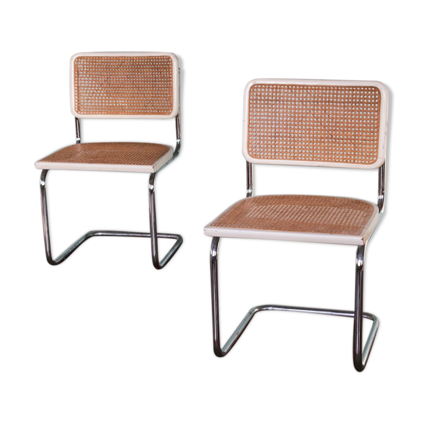Pair of s32 tubular chairs by Marcel Breuer, 1960
