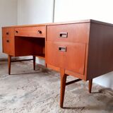Vintage Scandinavian dressing table, teak 60s, signed Nathan