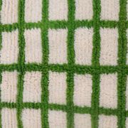 Tapis berbère marocain à carreaux verts et blancs