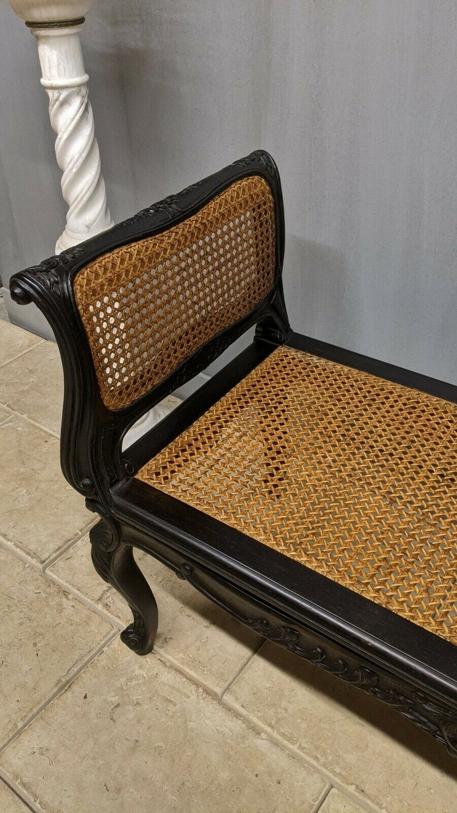 Louis XV style bench, canage bench