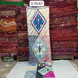 Handmade Berber Bohemian Wool Runner Rug