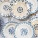Lot 6 assiettes creuses dépareillées Terre de fer