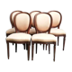 Lot de 5 chaises médaillon style Louis XVI