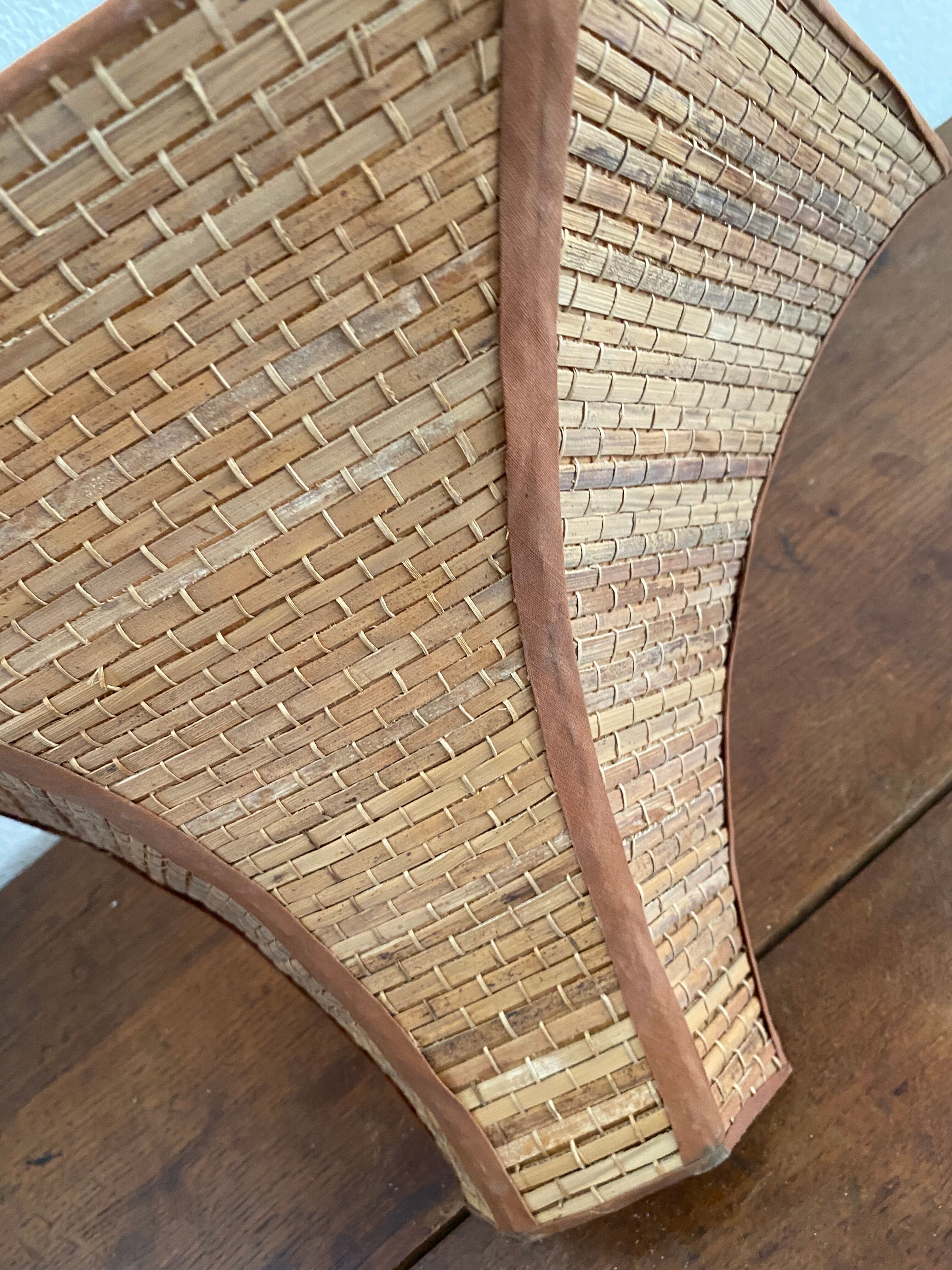 Wall lamp in woven straw 80s