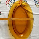 Plat de service ambre Duralex Made in France