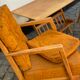 Trio of Knoll Lounge Chairs with Magazine Table.