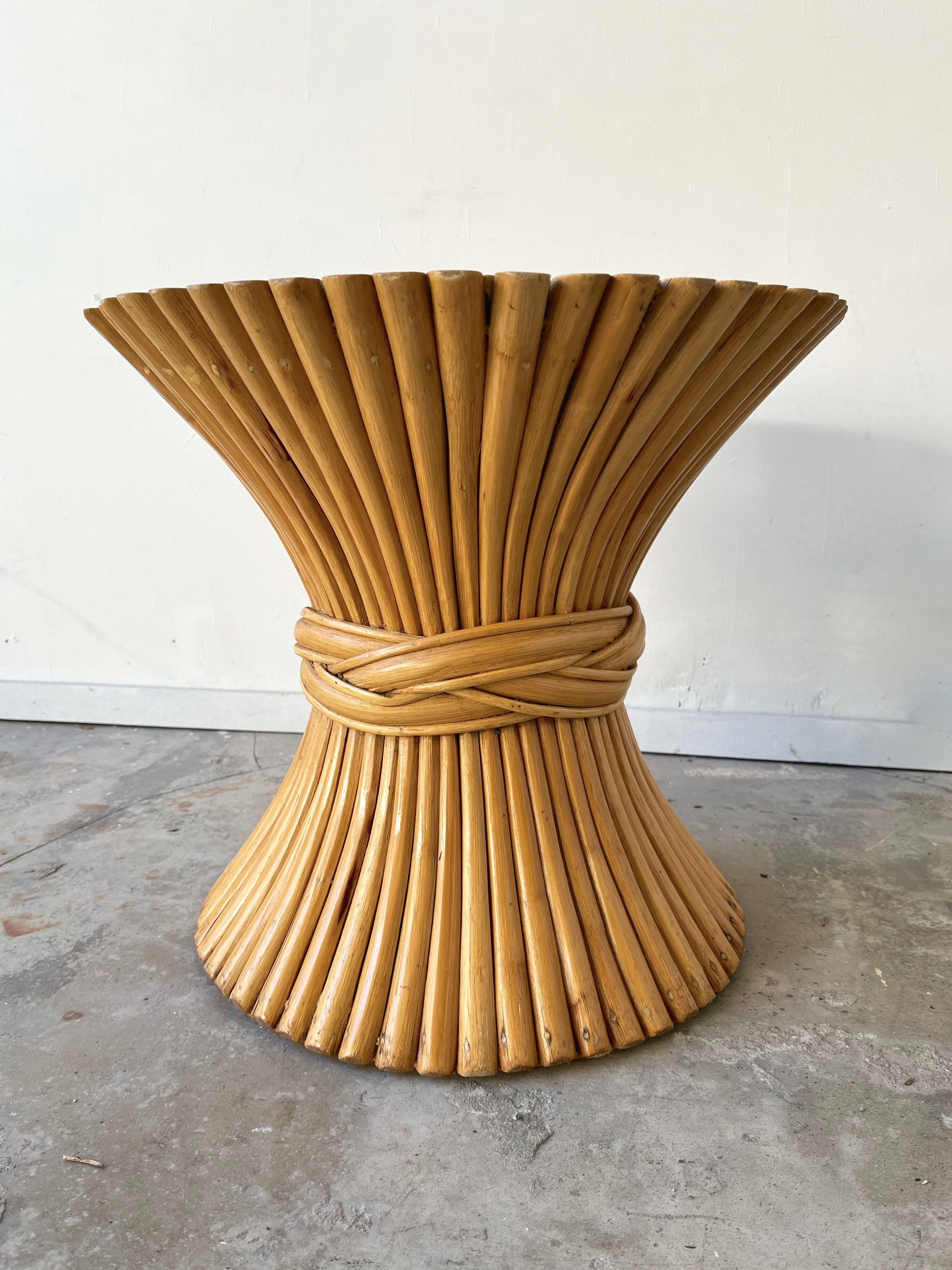 Mc Guire bamboo side table