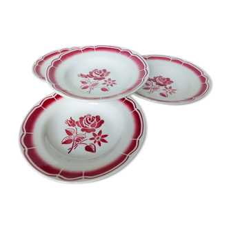 4 assiettes creuses vintage