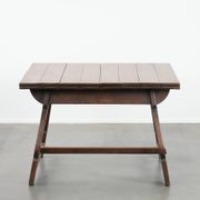 Antique Swiss extendable dining table made of oak from the mid-19th century